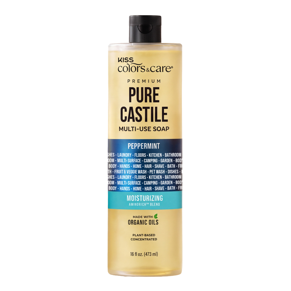 Premium Pure Castile Soap - 16 oz - Peppermint