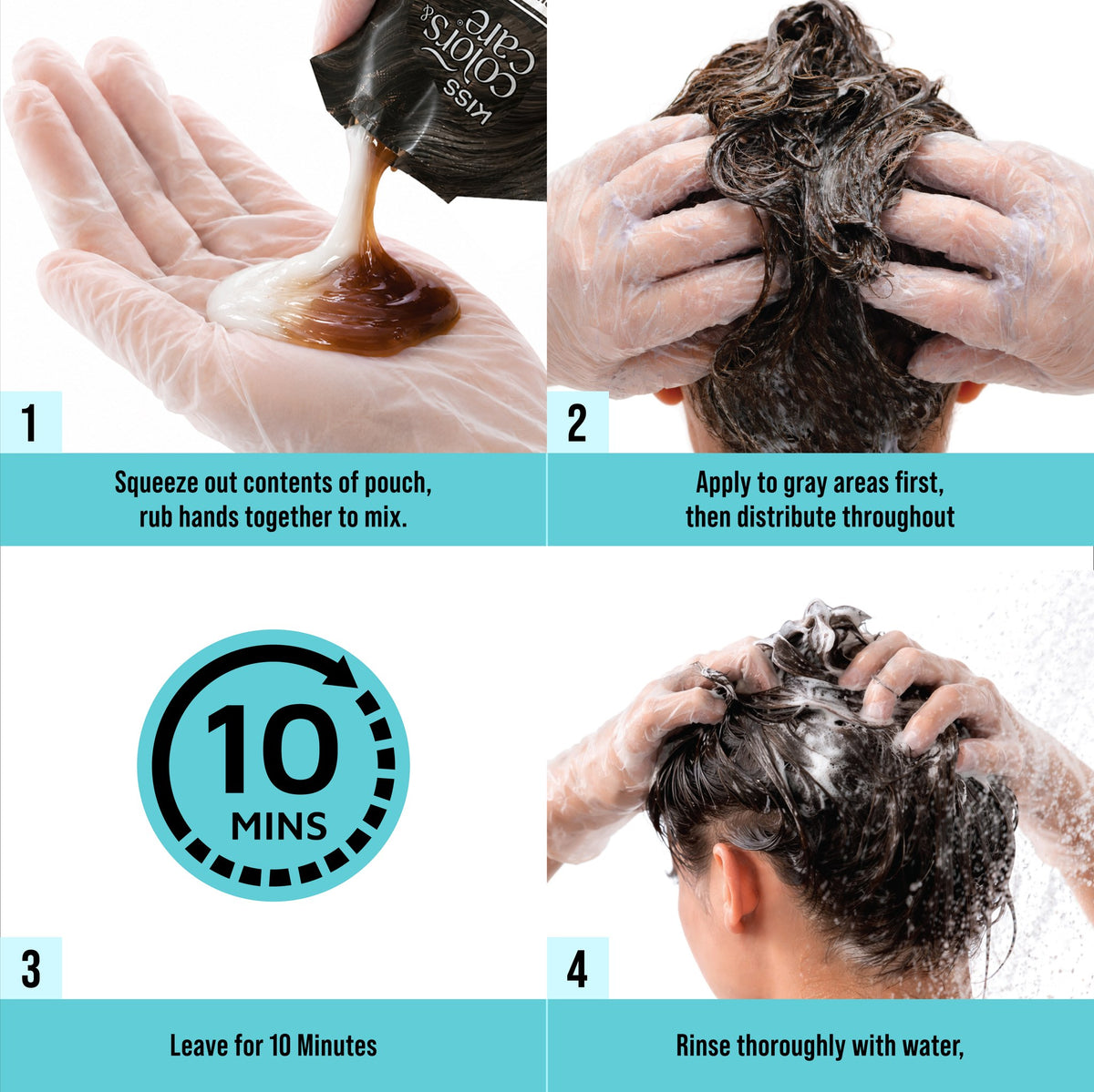 Color Change Shampoo - 3 pc Sachet - Dark Brown - photo 8
