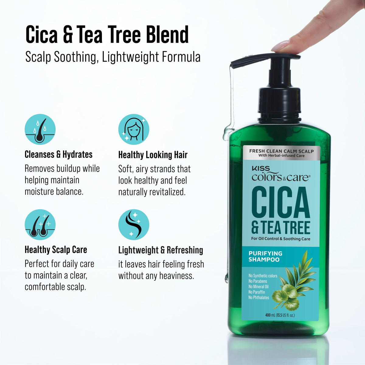 Cica & Tea Tree Purifying Shampoo - 400 mL - photo 6