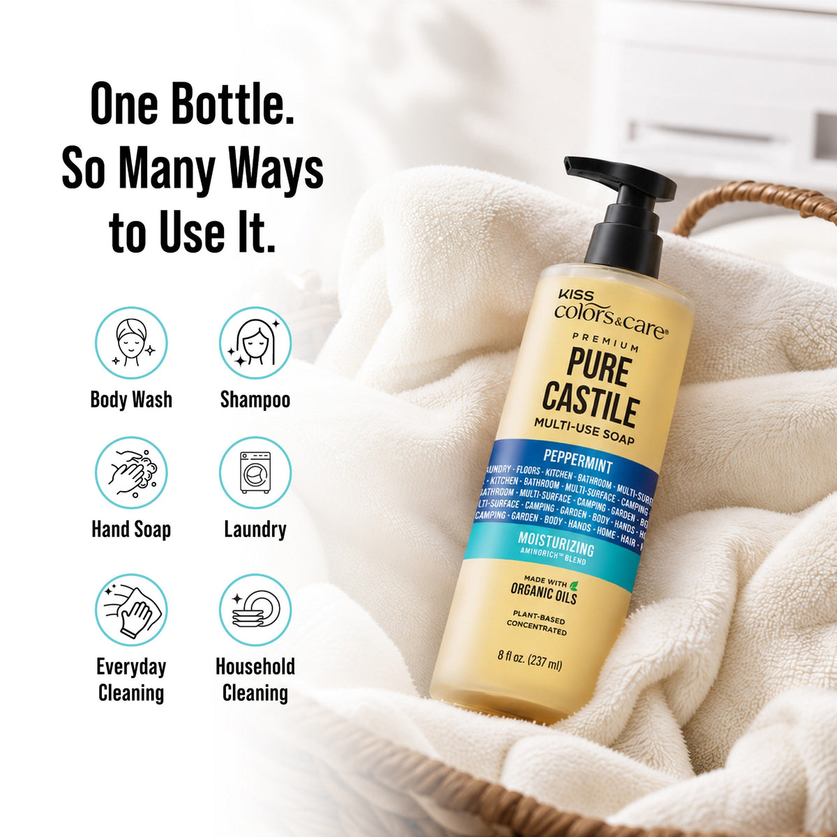 Premium Pure Castile Soap - 8 oz - Peppermint - photo 3