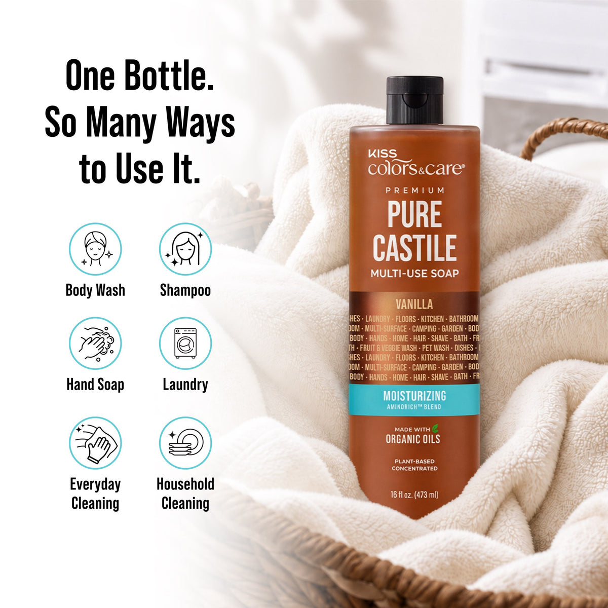 Premium Pure Castile Soap - 16 oz - Vanilla - photo 9