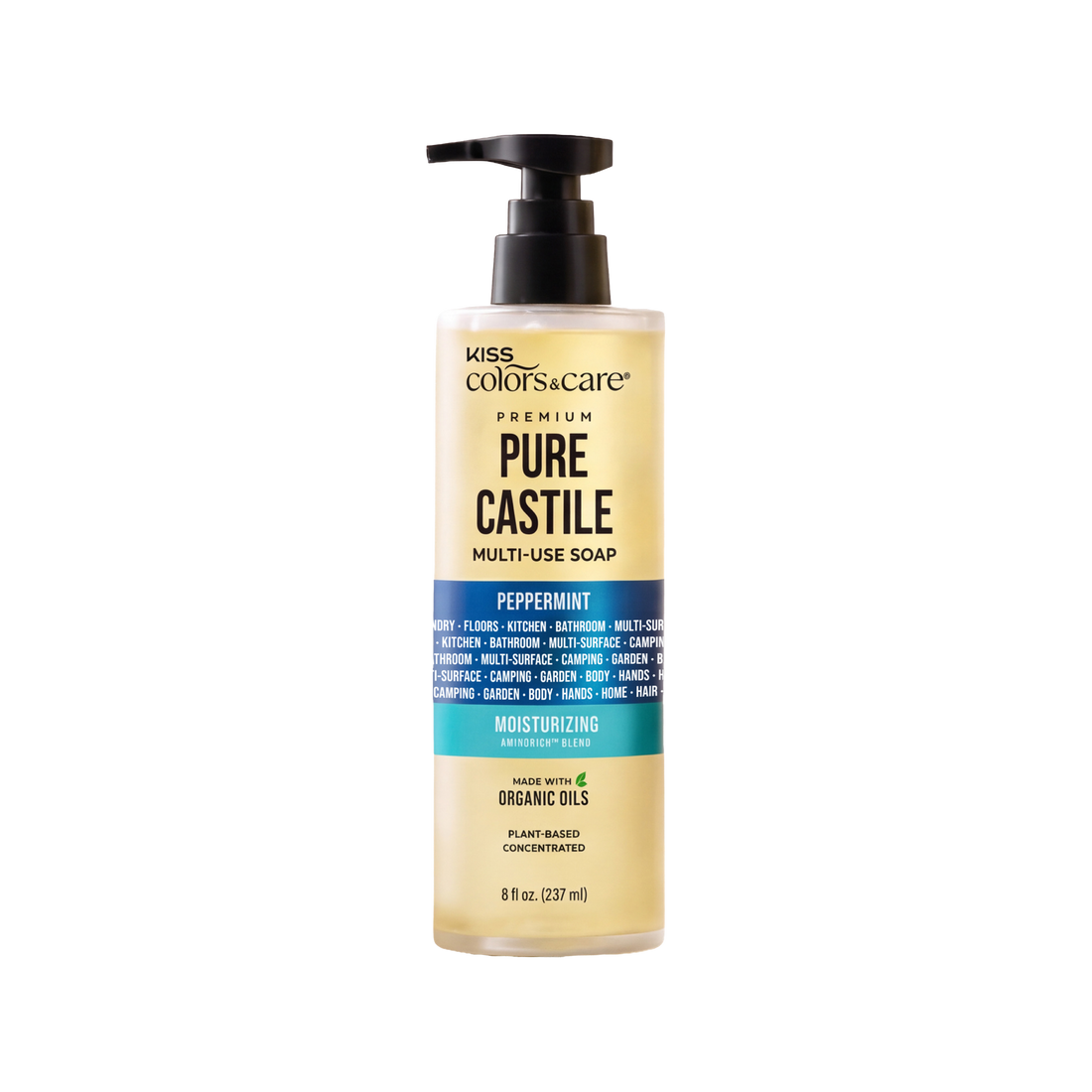 Premium Pure Castile Soap - 8 oz - Peppermint