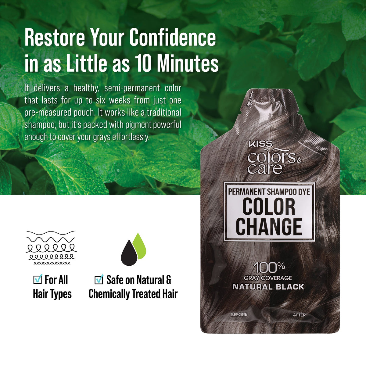 Color Change Shampoo - 3 pc Sachet - Black - photo 6