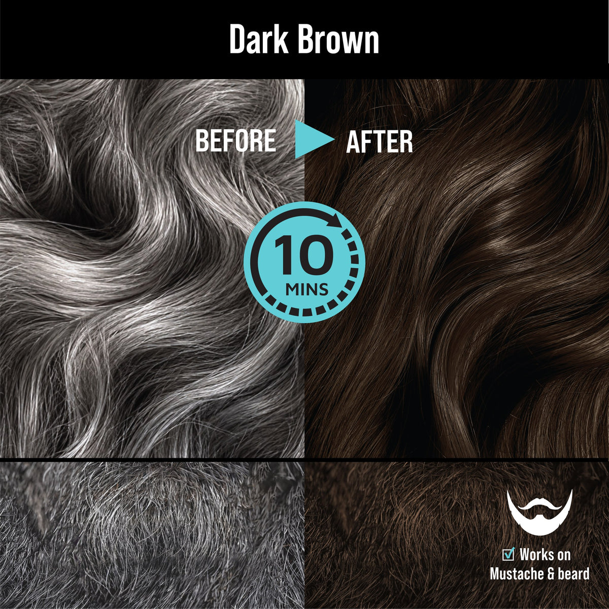 Color Change Shampoo - 3 pc Sachet - Dark Brown - photo 4