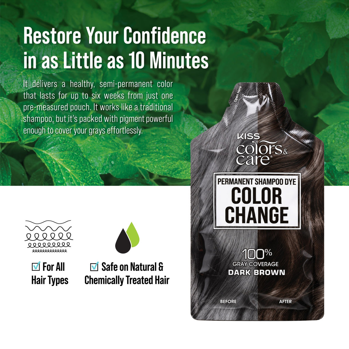 Color Change Shampoo - 3 pc Sachet - Dark Brown - photo 6