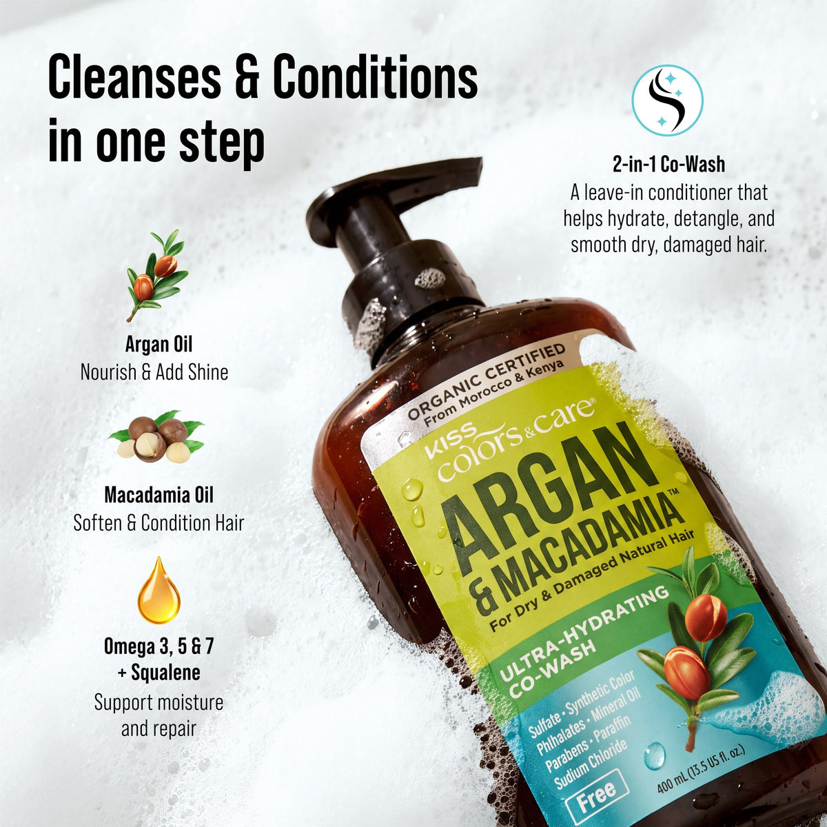 Argan &amp; Macadamia Co-Wash - 400 mL - photo 9